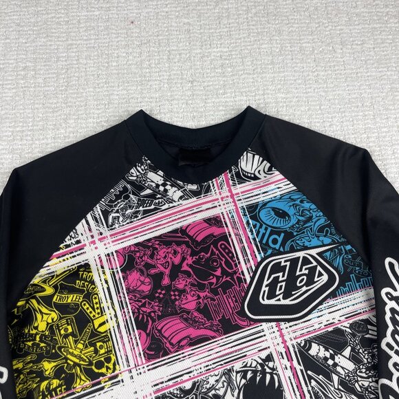 VTG Y2K Rare Troy Lee Designs AOP Graphic Print Jersey Dirt Bike Motocross Read* - Picture 2 of 16